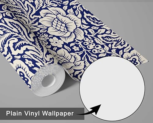Papier peint vinyle bleu imperméable pour masquer un mur abîmé - 7