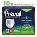Prevail Daily Protective Underwear, Unisex Disposable Adult Diaper, Maximum Absorbency, Small/Medium, 72 Count (4 Packs of 18)