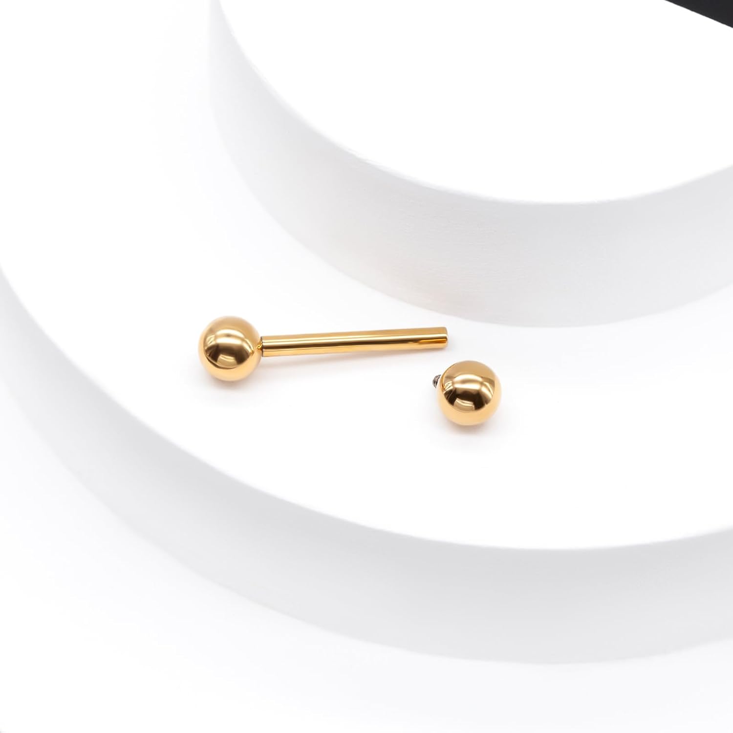 G23 Titanium Internally Threaded Straight Barbell 14mm/16mm Nipple Ring 2Pcs 14G Tongue Rings Body Piercing Jewelry for Women - Image 7