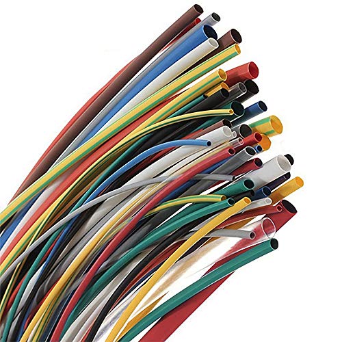 High Heat Shrink Tubing Tube - 2:1 Heat Shrink Ratio Flame Retardant 9 Color 6 Size 162 PCS in...