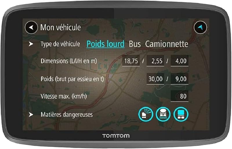 TomTom GPS Poids Lourds GO Professional 520 - 5 pouces, Cartographie Europe 49, Trafic via Smartphone