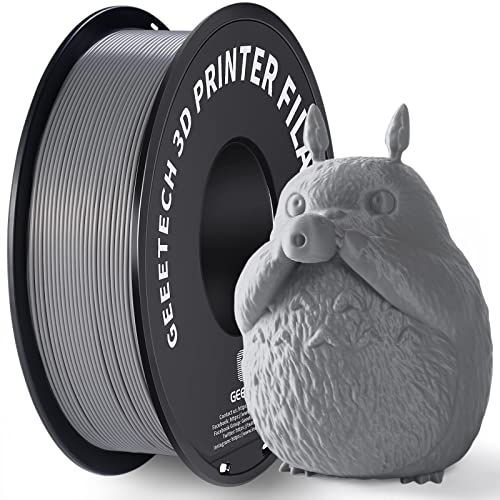 GEEETECH Upgrade PLA-Filament für 3D-Drucker 1,75 mm, 0,02 mm, New Grau, Spule 1 kg