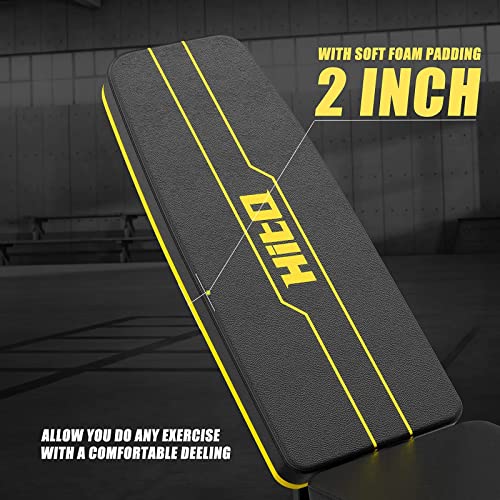 Hitosport Weight Bench, Adjustable Weight Bench, Strength Training Benches For Full Body Workout & Home Gym With Resistance Bands #TOP2