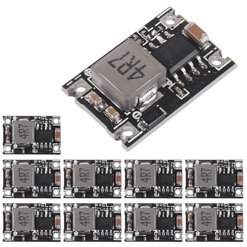 AITRIP 10PCS DC-DC Power Supply Module Adjustable Voltage Regulator Module 5V-30V to 3.3V 5V 9V 12V 3A for Car Motorcycle Battery Charging (5V)