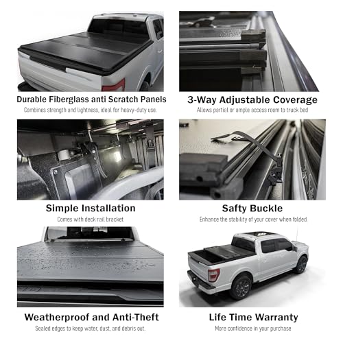 Toptiny Hard Folding Tonneau Cover