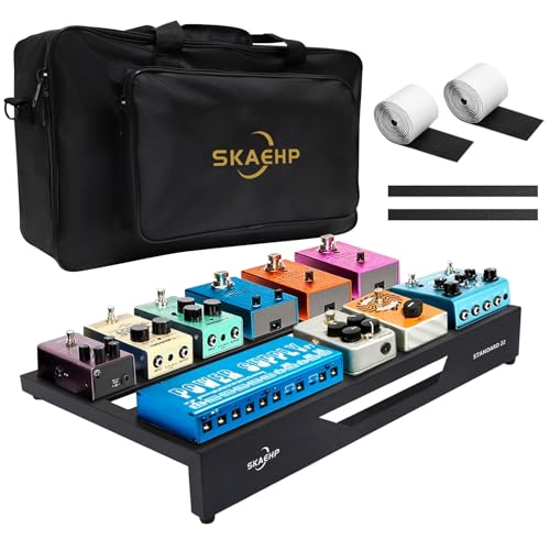 SKAEHP Guitar Pedalboard, Aluminum Alloy, 5.45 lb Lightweight Pedalboard, 22"