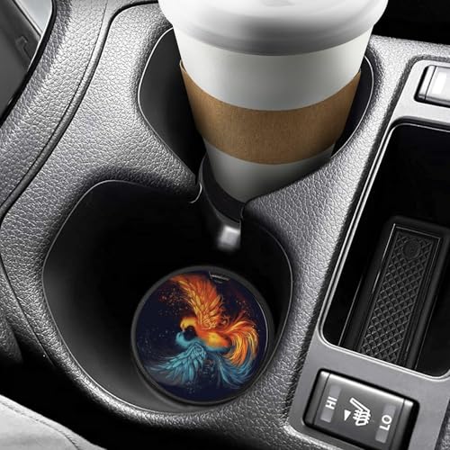 Posavasos para carros con diseño Fénix de fuego y agua, 2 piezas miniatura 6