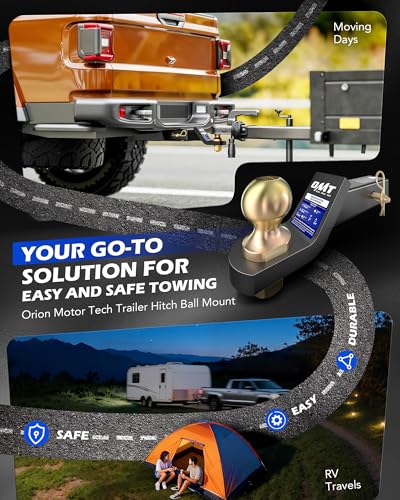 image for Orion Motor Tech Trailer Hitch Ball Mount, for 2