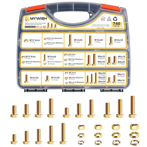 M6-M12 metric bolts and nuts set with washers