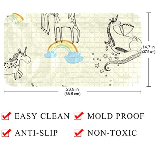 Tapis de bain massant Bennigiry 37.3 x 68.3 cm anti-accumulation d'eau - 5