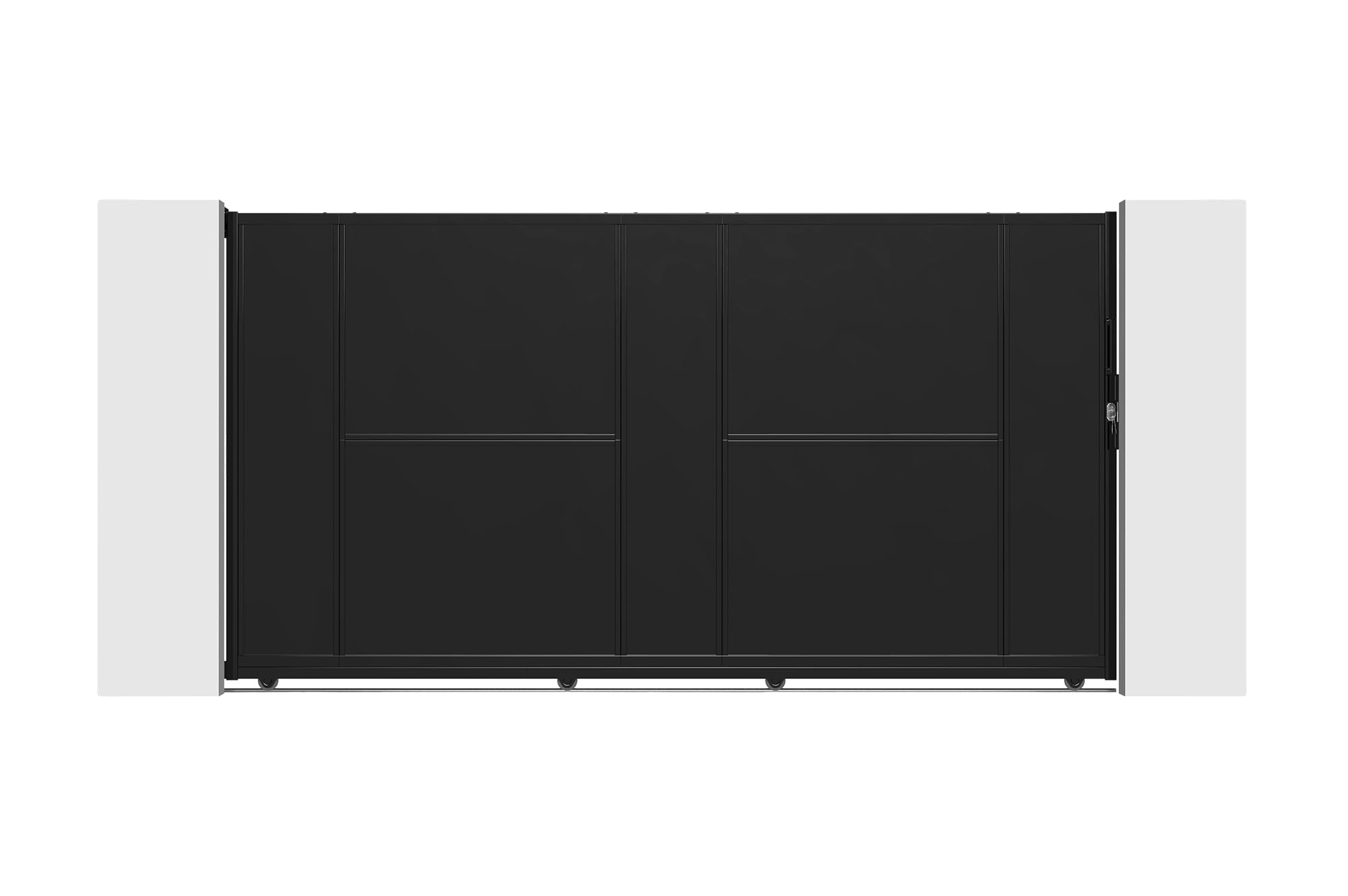 Casanoov Cancello scorrevole in acciaio NALI 3m, altezza 160cm, nero