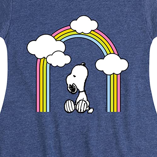 HYBRID APPAREL - Peanuts - Snoopy Looking Up Rainbow - Toddler & Youth Girls Fit & Flare Dress3