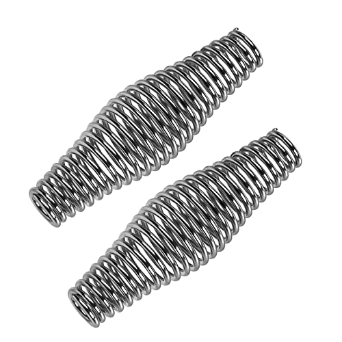2PCS BBQ Spring Handle Stainless Steel Cool Touch Stove Heavy Duty Barbecue Smoker, Grill, Stove...