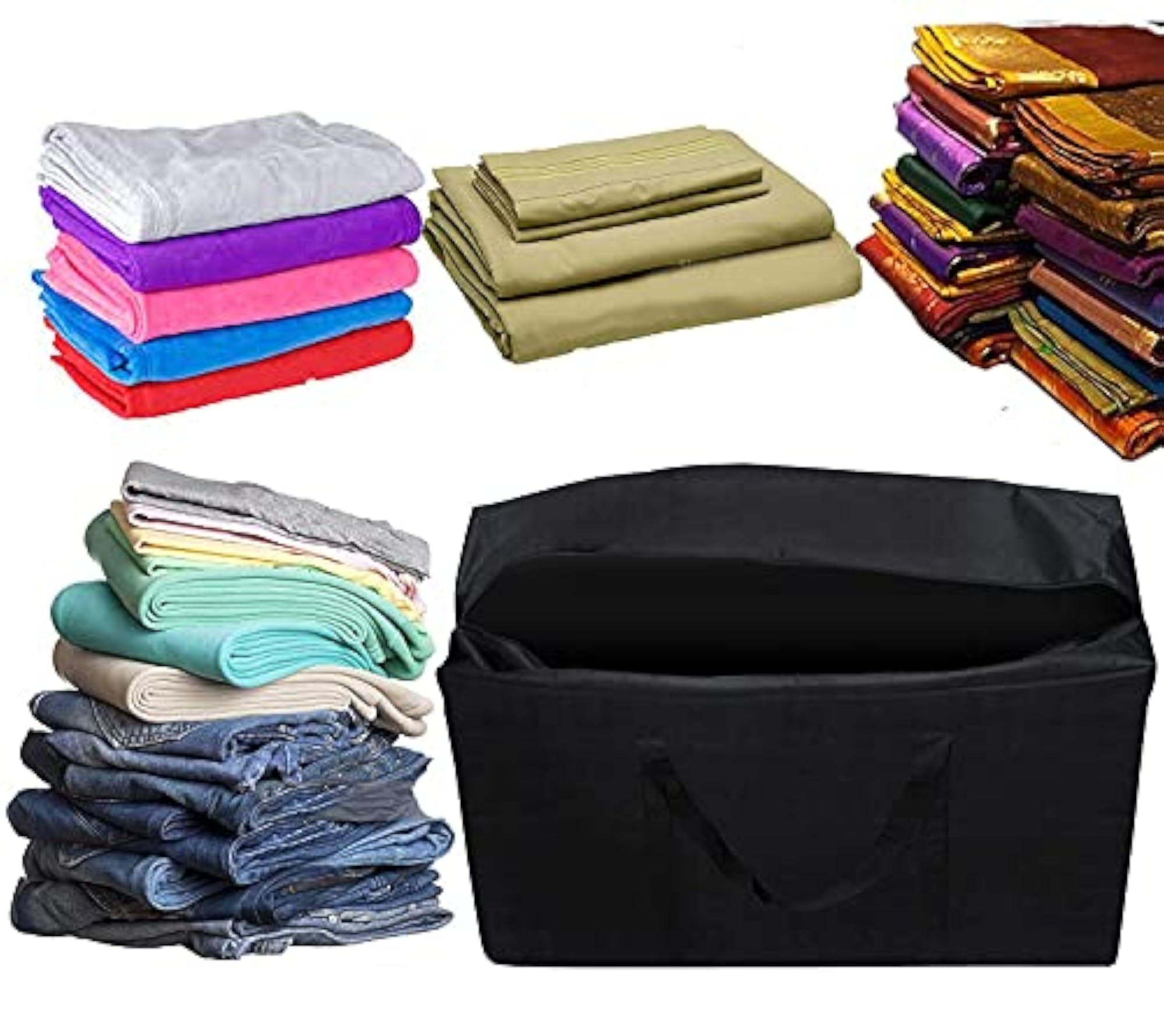 Durable Nylon Foldable Underbed Storage Bag, 158L