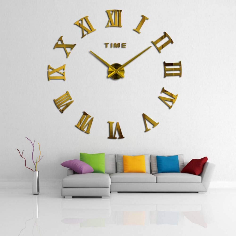 FIDMEK Wall Clock Home Decoration Wall Clock Big Mirror Wall Clock Modern Design Large Size Wall Clocks Diy Wall Sticker Unique Gift Watch