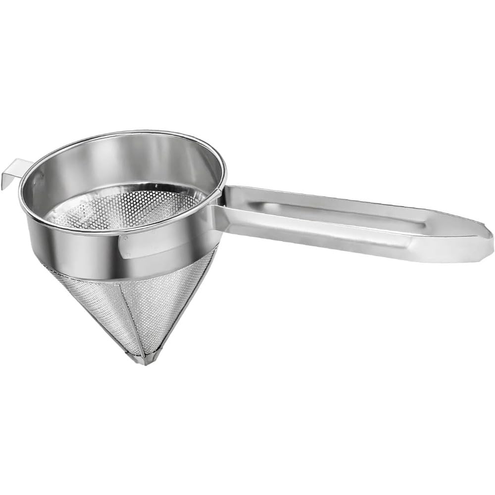 Tamiz de acero inoxidable de malla fina, tamiz cónico de China y colador de puré para cocina y cocina