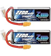 Zeee 3S 2200mAh Lipo Battery 11.1V 120C with XT60 Plug Soft Case Graphene Battery for RC Models R...