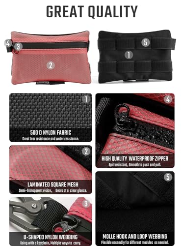 Conjunto de bolsa de armazenamento TACTICAL GEEK A5 EDC, bolsa de gadget Molle EDC, bolso utilitário