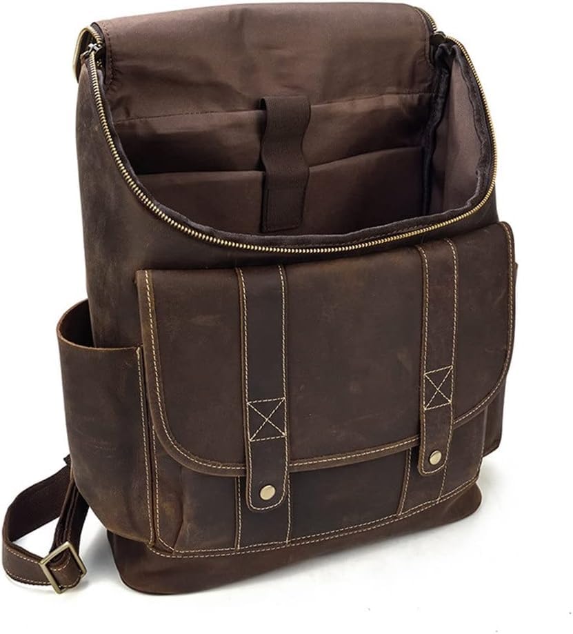 1pcs Large Capacity Backpack Men's Retro Travel Bag Backpack College Style Large Bag4