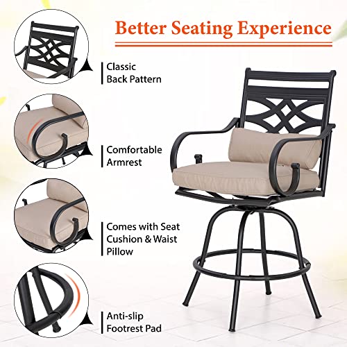 Sophia-William-5-Piece-Patio-Bar-Set-Patio-High-Dining-Set-with-4-Swivel-Bar-Stools-and-1-Square-Bar-Table-All-Weather-Outdoor-Furniture-with-Seat-Cushions Sophia William 5 Piece Patio Bar Set Patio High Dining Set with 4 Swivel Bar Stools and 1 Square Bar Table All Weather Outdoor Furniture with Seat Cushions