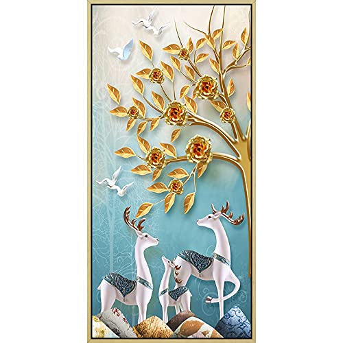 Grand art de diamant de bricolage 5D mosaïque faons aux finitions premium