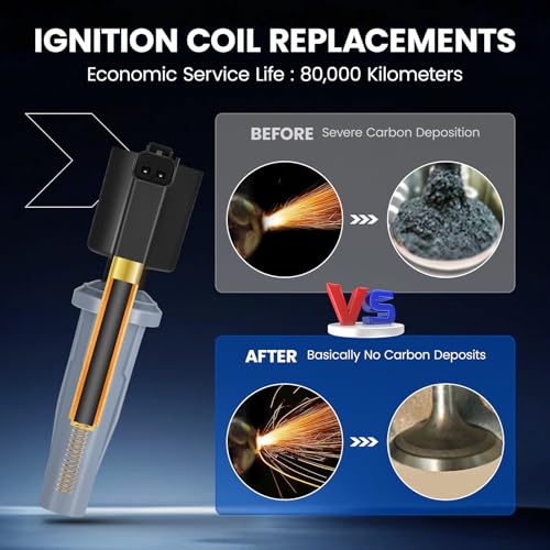 Image of 4 Ignition Coils Pack - Fix Misfires for Ford C-Max /Fusion /Escape /Transit Connect & Lincoln MKZ (2.0L /2.5L L4) - Repl. UF621 /9E5Z12029A