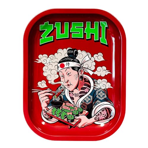 Smokerhontas Zushi Rolling Tray small - Sushi Drehtablett/Mischeschale/Bröselschale/Rolltablett/Drehunterlage - 18 x 14 x 1 5 cm