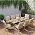 HAPPATIO Aluminum 9 Piece Patio Dining Sets, Outdoor Dining Set for 8, Patio Furniture Sets, 2 Swivel Dining Chairs, 6 Dining Chairs, Aluminum Furniture Set for Patio, Yard (Beige)
