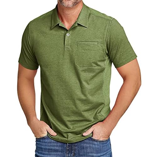 V VALANCH Men's Polo Shirts Sport Casual Short Sleeve Golf Polo Moisture Wicking Collared Tennis T-Shirt