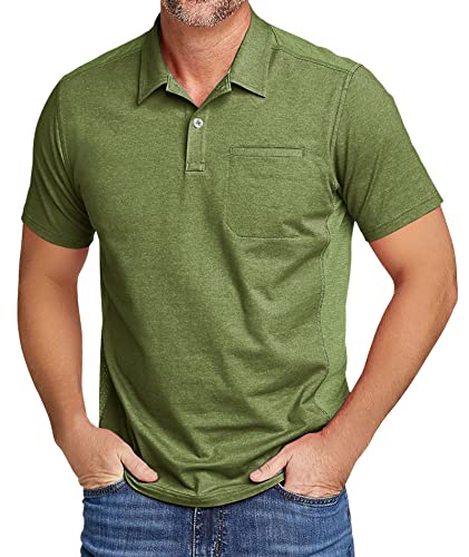 Image of SWISSWELL Men's Polo Shirts Short Sleeve Golf Polo Casual Athletic Fast Dry Shirts for Running Tennis Hiking