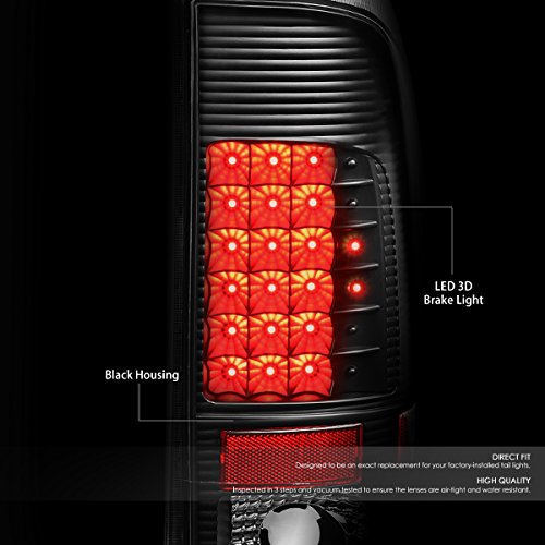Image of Auto Dynasty Tail Light Compatible with 2008-2016 Ford F250 F350 F450 F550 Super Duty, Driver and passenger side LED Brake Lamps, Black Housing Clear Lens