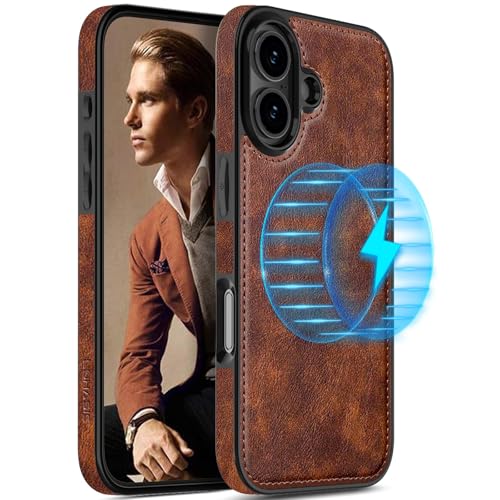 LOHASIC for iPhone 16 Leather Case