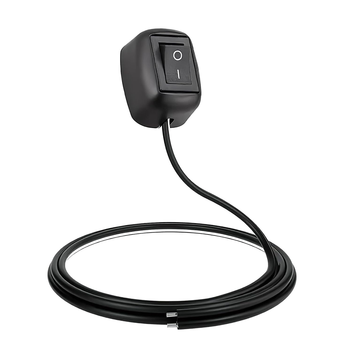 On Off Switch 12V, Paste Type Button with 60cm/23.6inch Prewired, Water Drop Shape DIY Car SPST Switch for Fog Driving Lights, LED Light Bar, Motorcycle, Boat, Auto Accessories (Black)