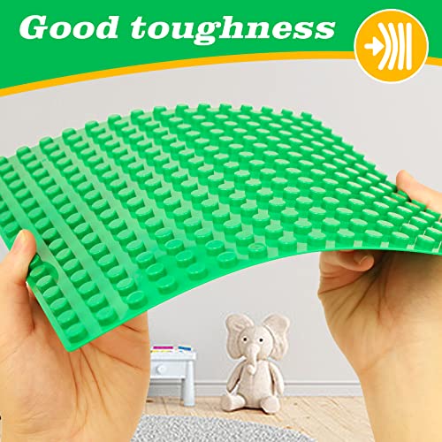 WYSWYG 2 Pcs Large Building Block Baseplates (10'' x 10'' / 25.5cm), Green, 10 inches x 10 inches - Image 3