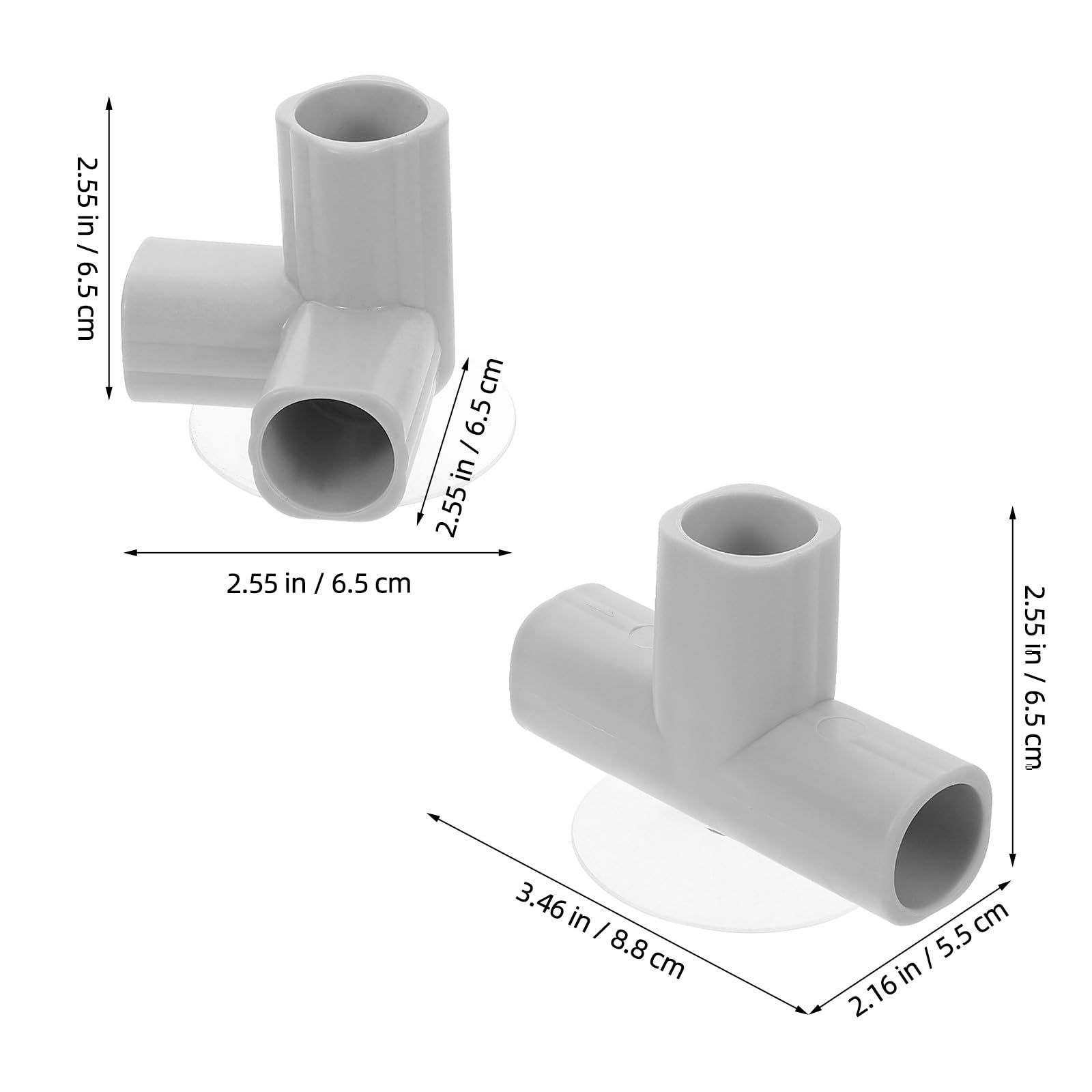 Accesorios para Parque Infantil 8 Piezas Conector Plástico en T y Triangular Ventosa, Juntas de Vallas de Juegos Infantiles, Repuestos para Cercado Interior Seguro y Flexible