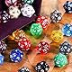25 Stück Polyedrisch Würfel Set mit Schwarzem Beutel für DND RPG MTG und Andere Tisch Spiele mit Zufälligem Mehrfarbigem Sortiment (D20)