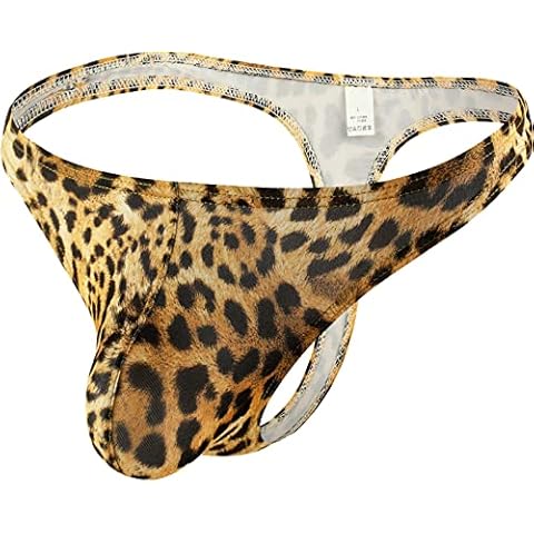 Faringoto Yellow Leopard Print Men's Thongs Cover
