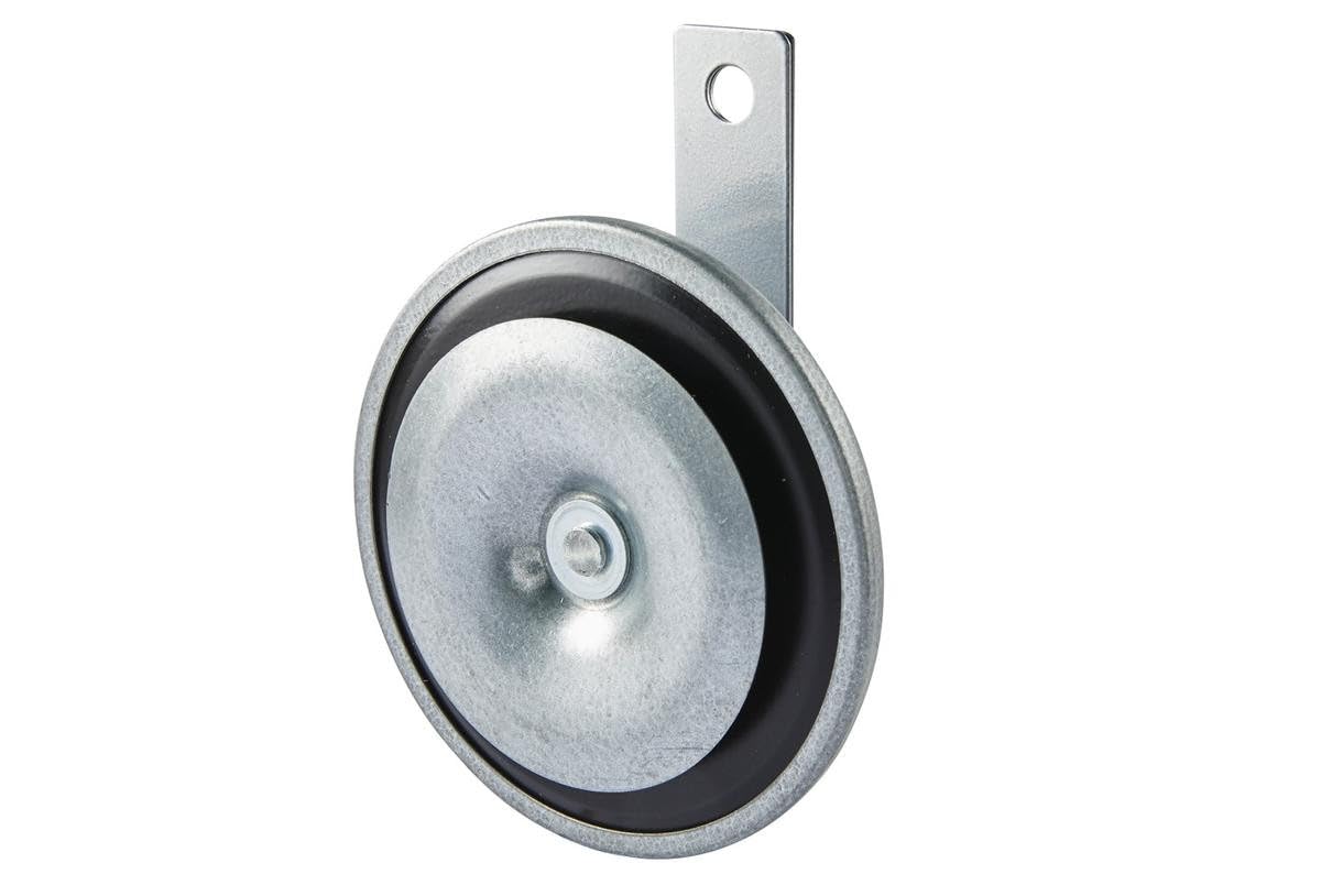 HELLA Bocina - HELLA HEAVY DUTY HORN M26 - 12V - 105dB (A) - Rango de frecuencia: 335Hz - sonido grave - eléctrico - ECE - Color de carcasa: gris/​negro - Conexión de enchufe plano - 3AL 002 952-​861