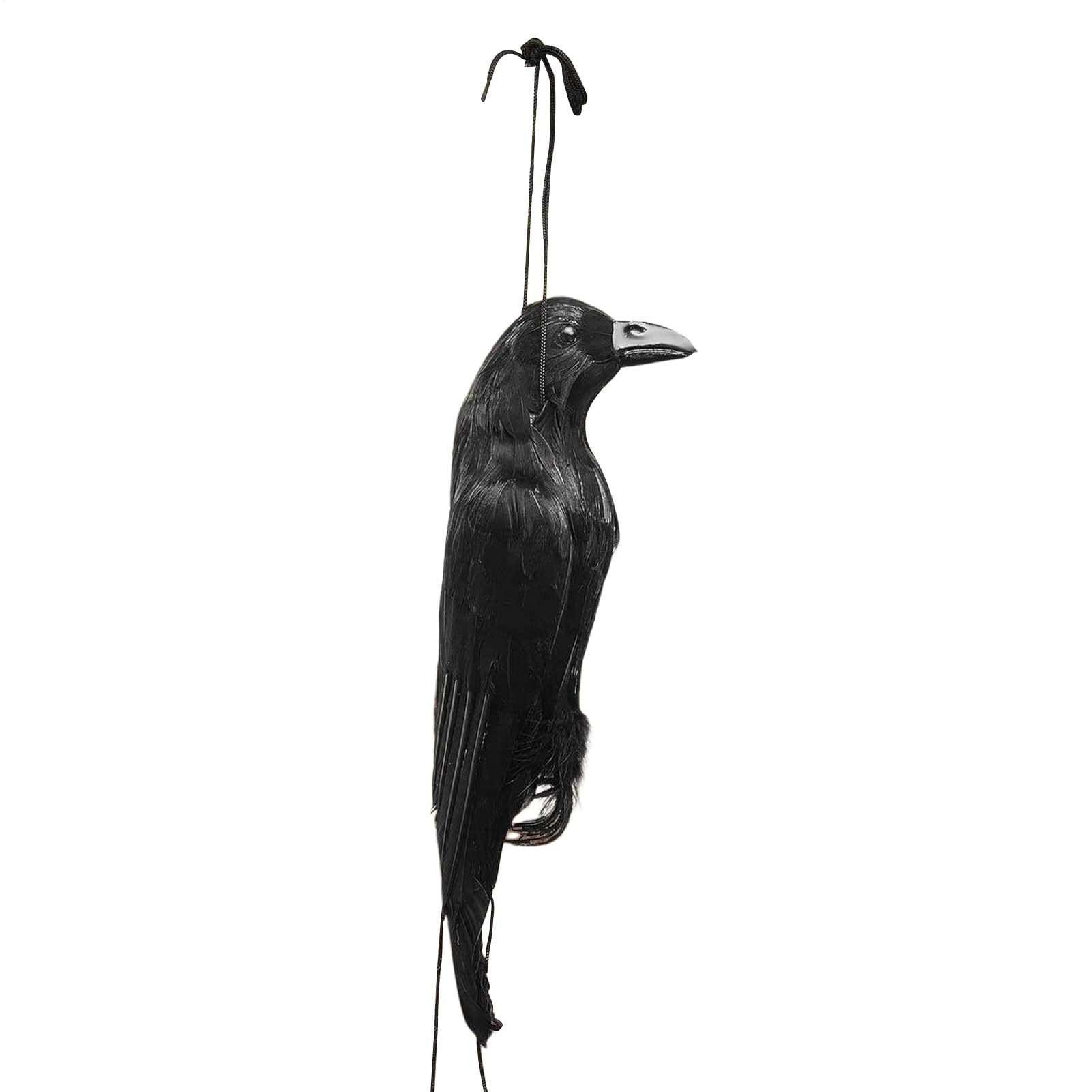 Oiseau pour extérieur décoration corbeau halloween réaliste et stable