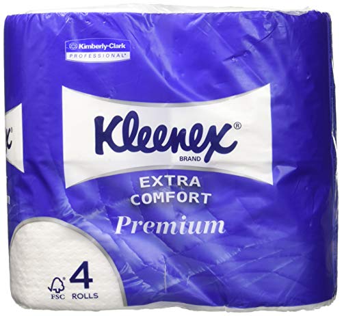 Kleenex Kimberly Clark 8484 - Papel de baño, 160 hojas, paquete de 4 rollos, blanco