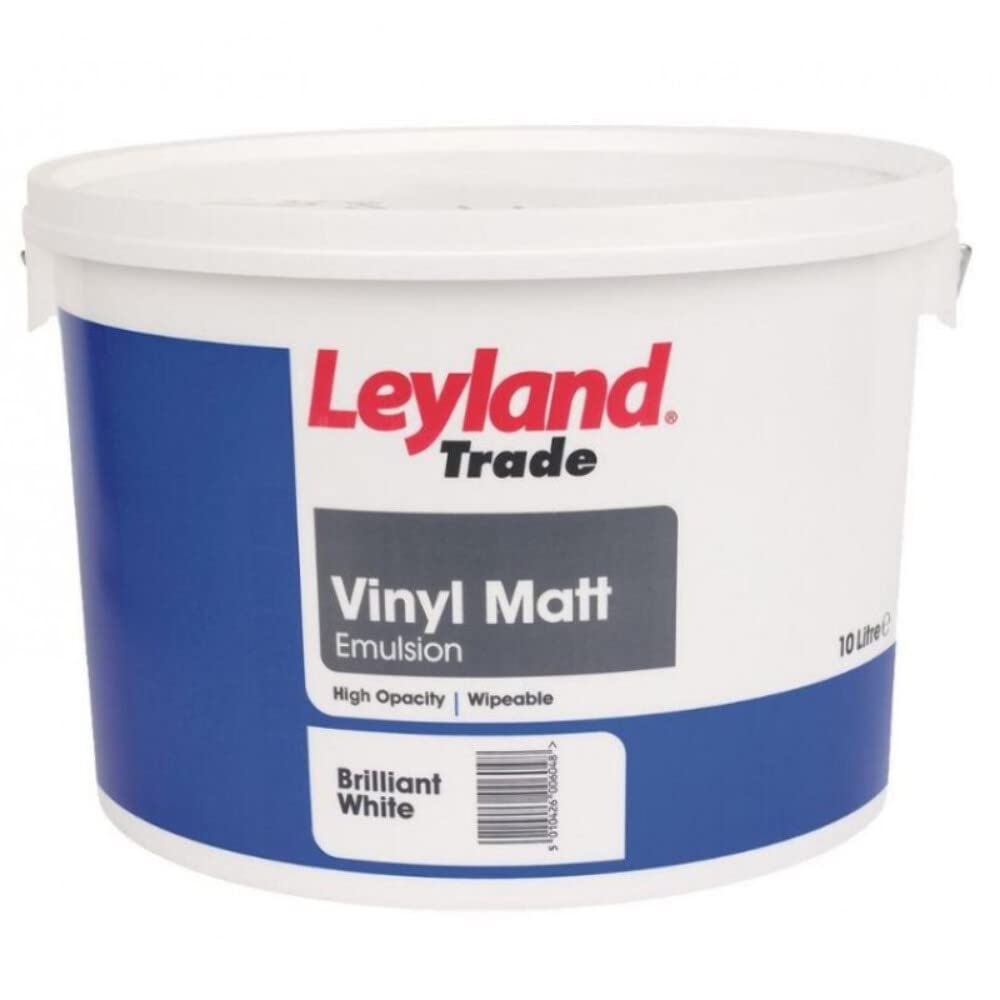 Leyland Trade Brilliant White Vinyl Matt Emulsion 10ltr