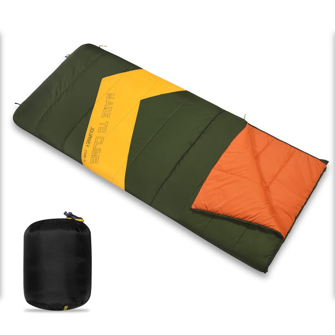 KAILASCamping Sleeping Bag 0 ℃ / 32℉ Portable Lightweight with Compression Sack Camping Gear for Backpacking Hiking