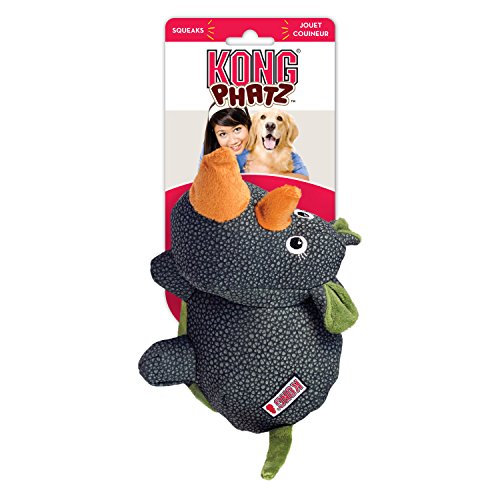 KONG - Brinquedo de mastigar Rhino Phatz para cães médios, 1