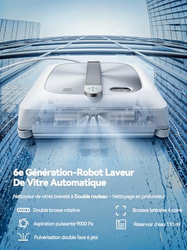 Robot laveur de vitre 110ml résout le problème des traces persistantes dans les angles