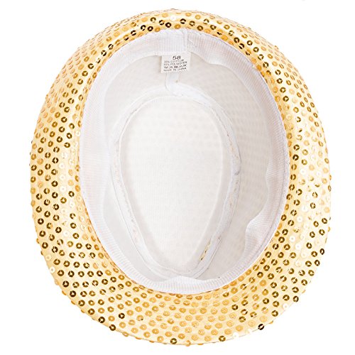 Image of boxed-gifts Solid Color Sequins Fedora Hat