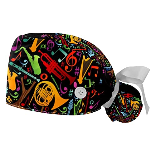 Chapeaux bouffants avec motif imprimé Arbre Musical pour homme et femme