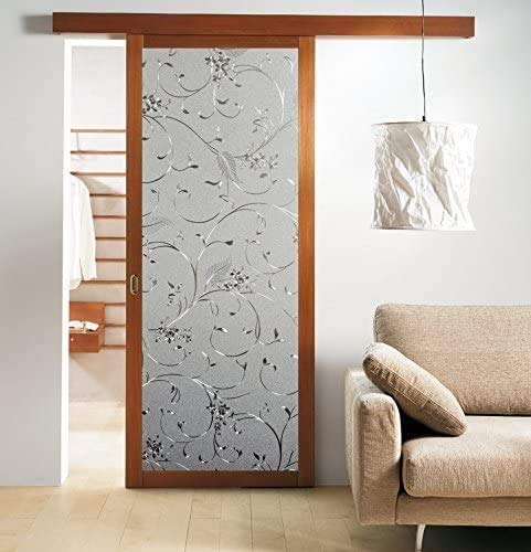 Niviy Static Cling Non-Adhesive Window Film Frosted Glass Film Bathroom Door Glass Decoration Window Film Privacy Covering (23.6"x 157")