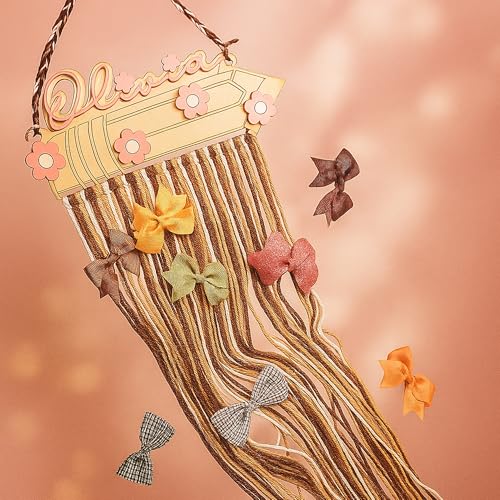 Customizable Hair Bow Organizer with Name Personalization – Fun Pencil Design Wall Holder for Girls’ Clips and Bows – Perfect Handmade Back-to-School Gift - Image 4