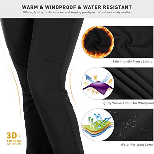 image for Gouxry Snow-Ski-Pants-Women-Fleece-Lined Winter Insulated Water Resist
