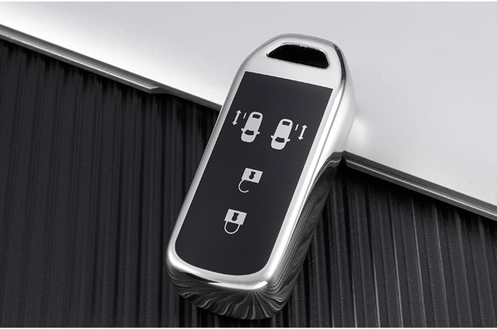 QYLAN Car Key Case for N-Box N-One N-Wgn N-Van, 4buttons Key Case Cover Car Keychain